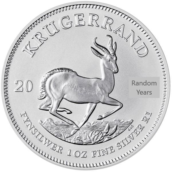 1oz Silver South African Krugerrand -Assorted Dates- 