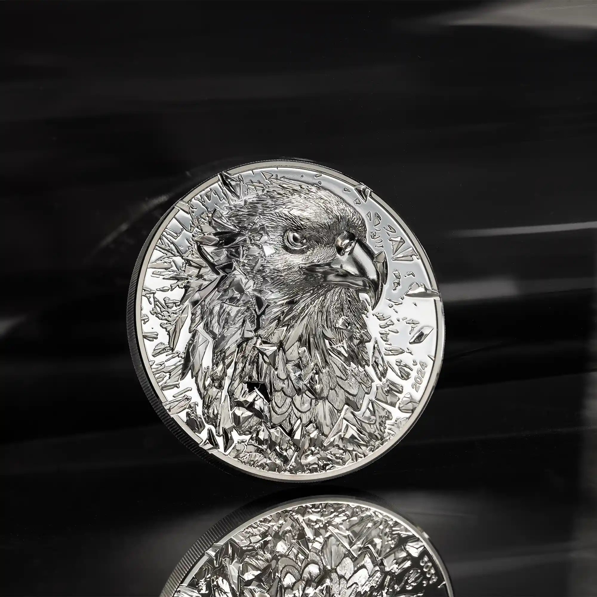 2024 Cook Islands Silver Burst - Bald Eagle 3oz Silver Coin Ultra High Relief