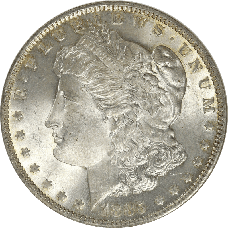 1885-O Morgan Silver Dollar $1, NGC MS 66 - Nice White Coin 