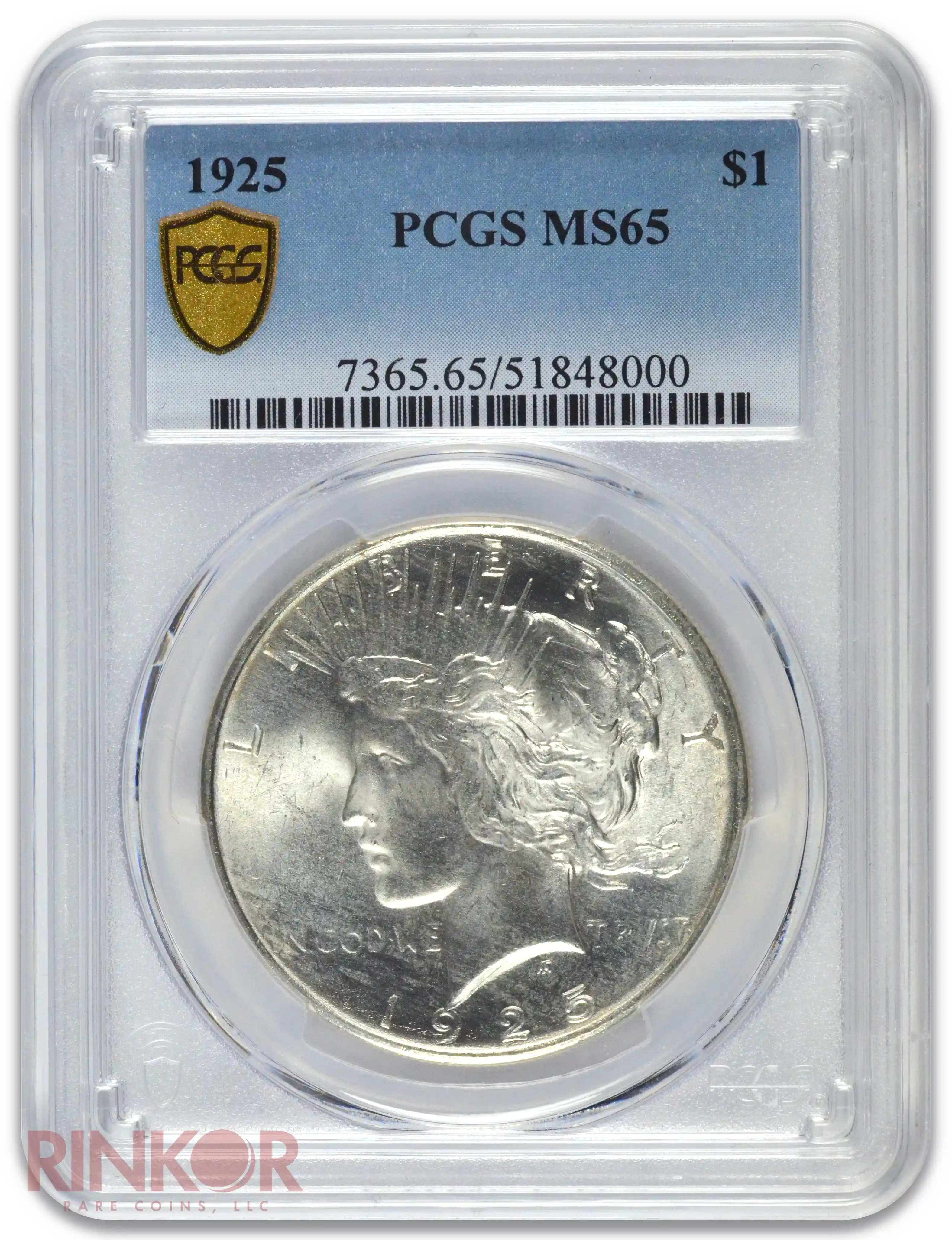 1925 $1 PCGS MS 65