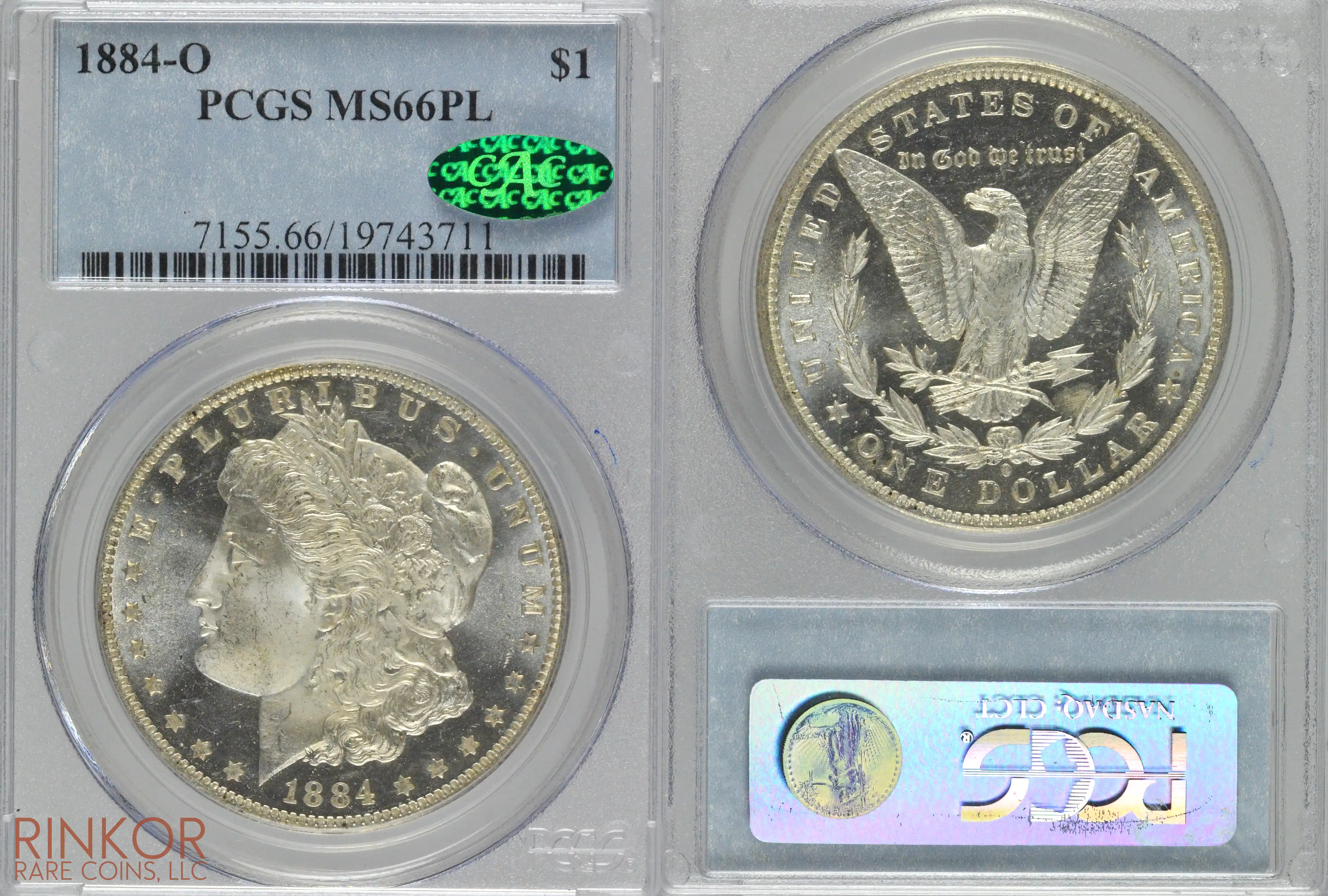 1884-O $1 PCGS MS 66 PL CAC