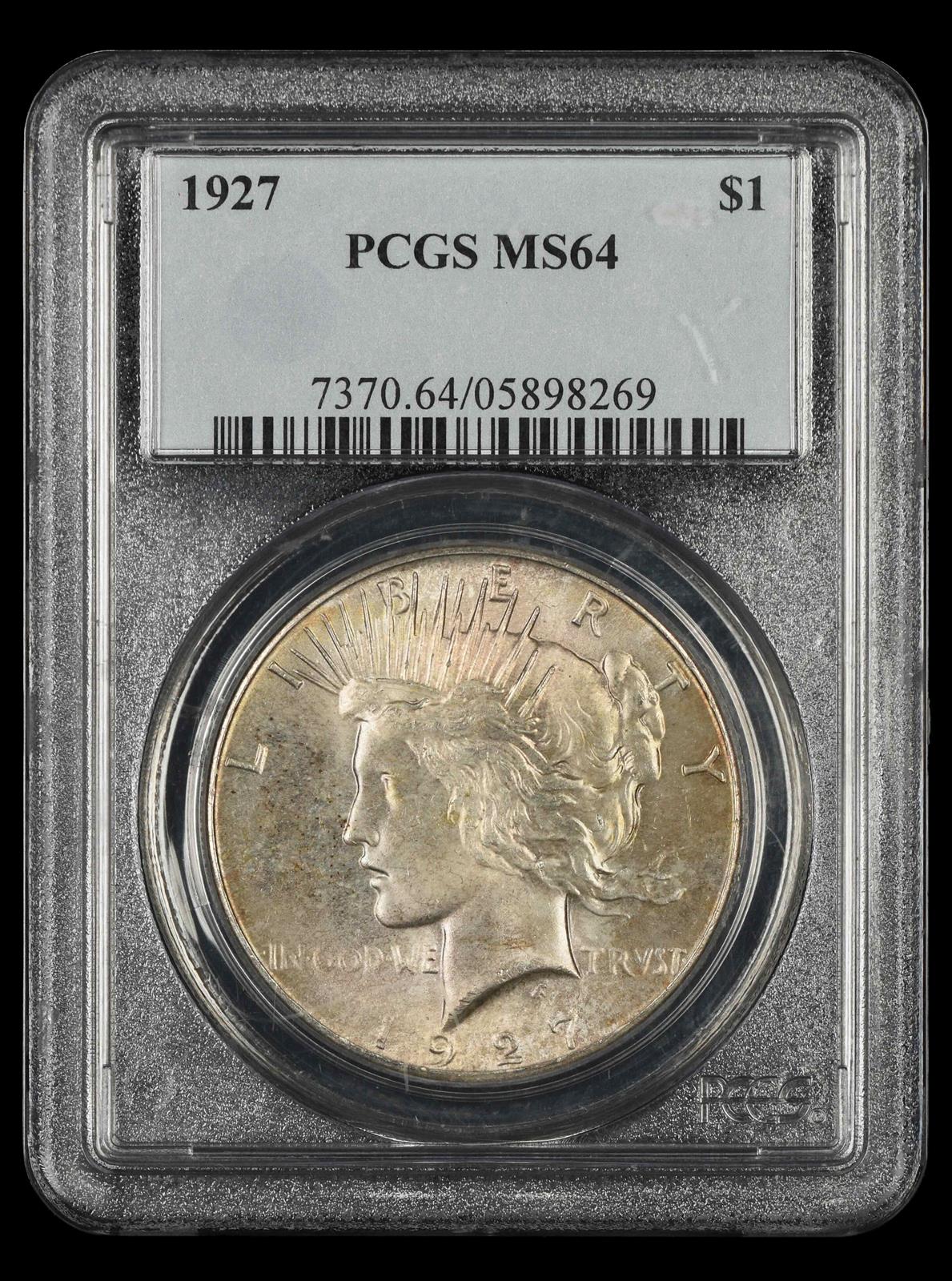 1927 $1 PCGS MS64