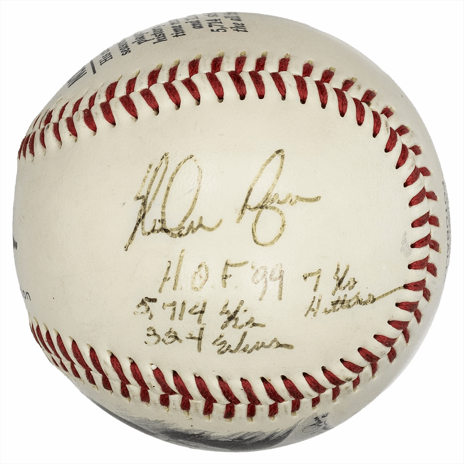 Nolan Ryan Signed Fotoball W/ Multiple Inscriptions JSA Certified 