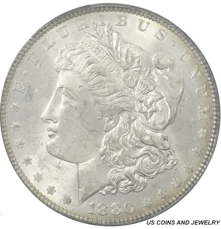 1880-P Morgan Silver Dollar, PCGS  MS-63
