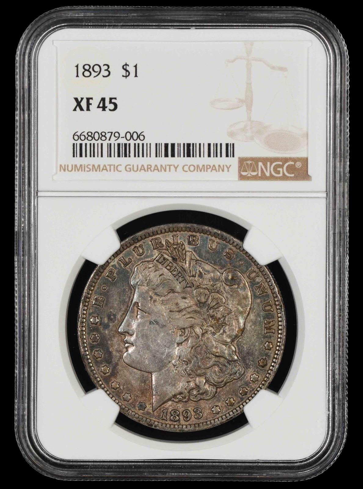 1893 $1 NGC XF-45