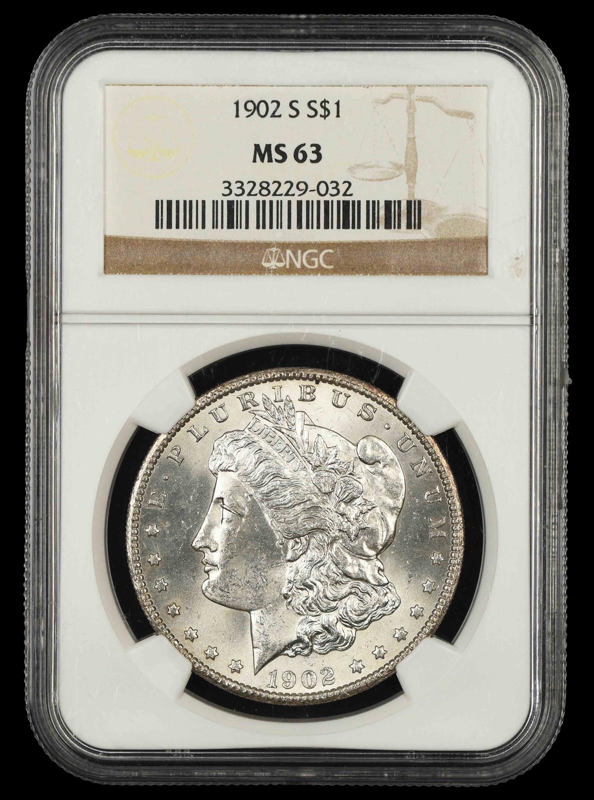 1902 S $1 NGC MS 63