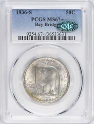 1936-S 50C Bay Bridge PCGS MS 67+ CAC