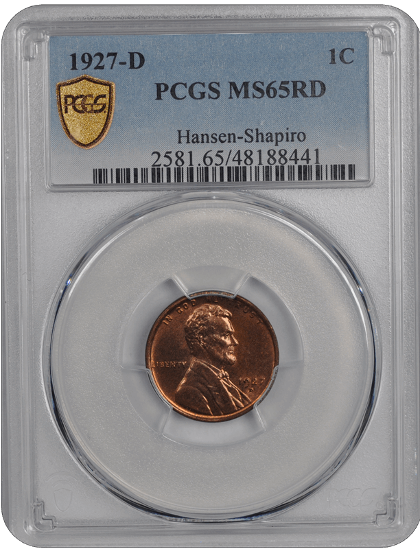 1927-D Lincoln PCGS RD 65