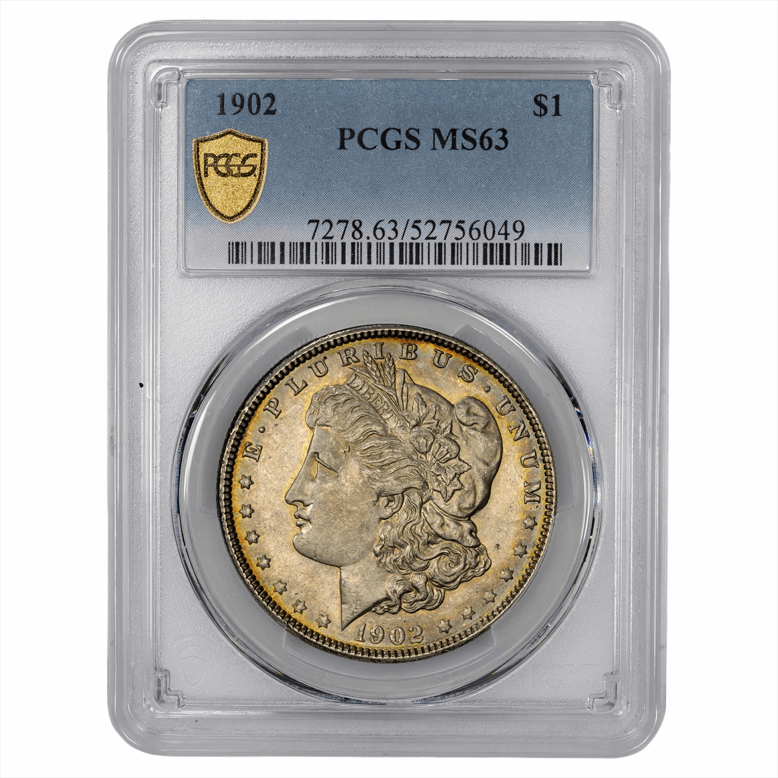 1902 Morgan Silver Dollar $1 PCGS MS 63