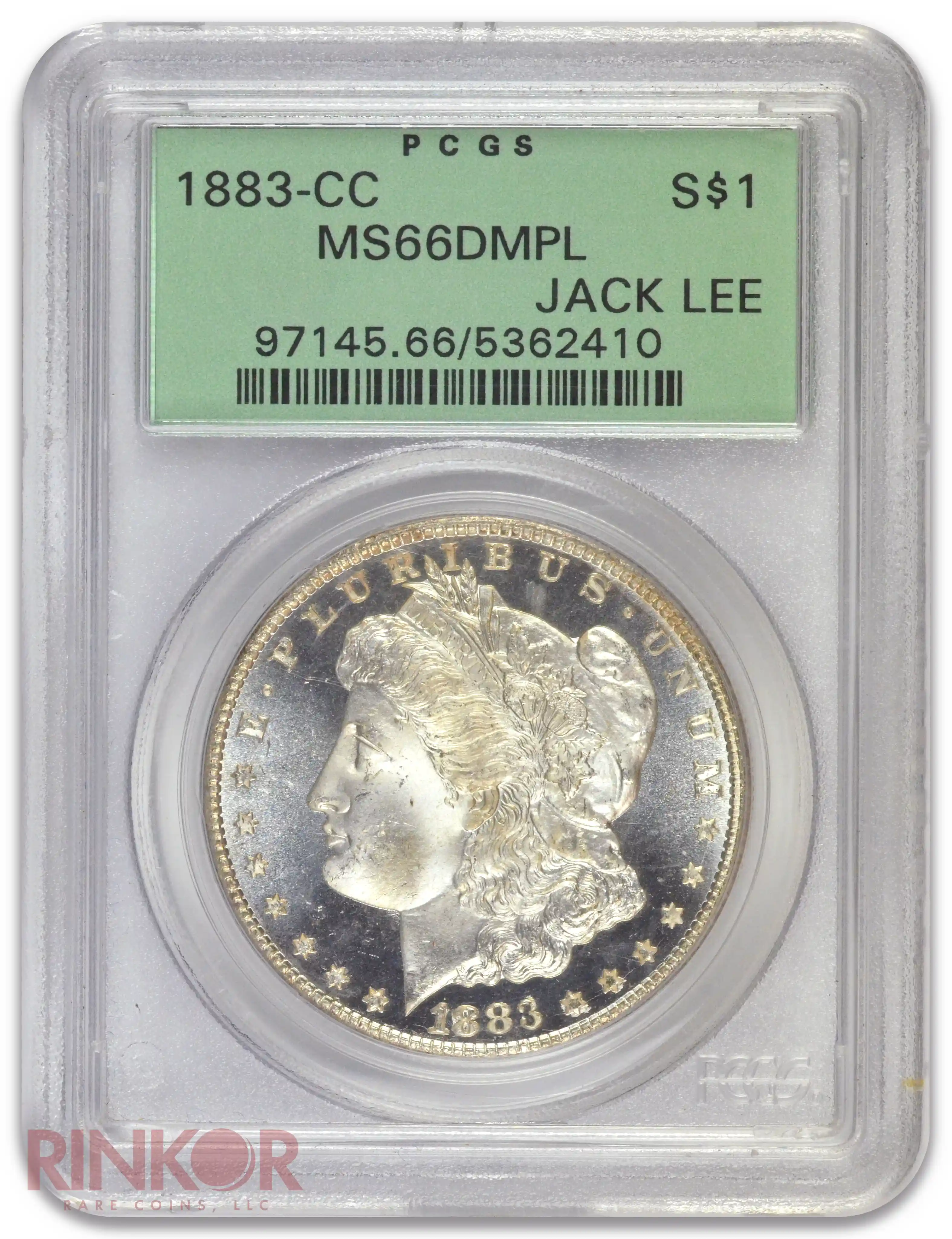 1883-CC $1 Morgan Dollar Ex. Jack Lee PCGS MS 66 DMPL