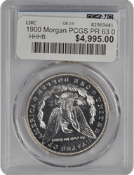 1900 Morgan PCGS (CAC) PR 63 