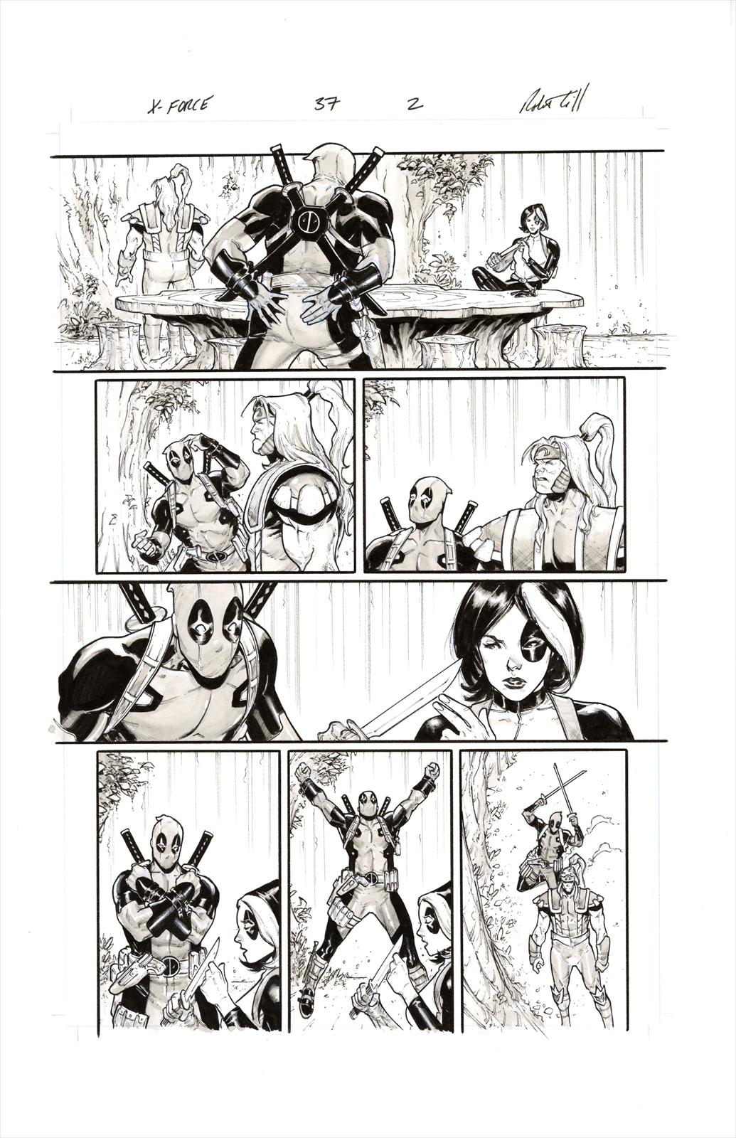 X-Force #37 Page 2 Artist:  Robert Gill (Penciller) ,  Robert Gill (Inker) Media Type: Pen and Ink Art Type: Interior Page 