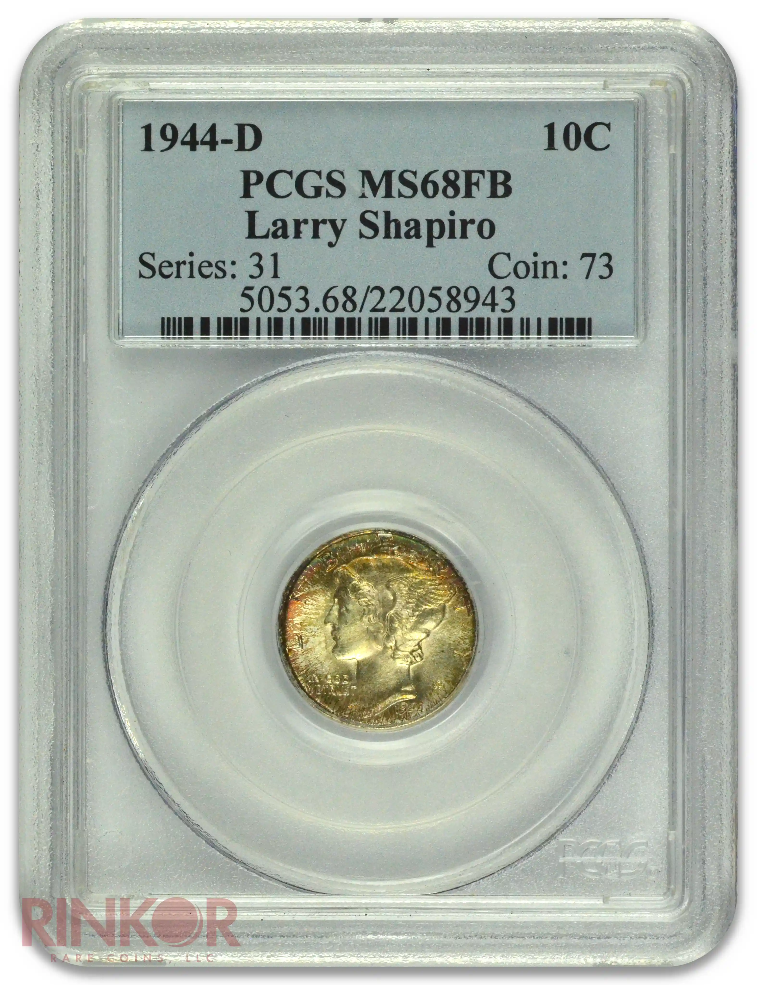1944-D Mercury Dime PCGS MS 68 FB