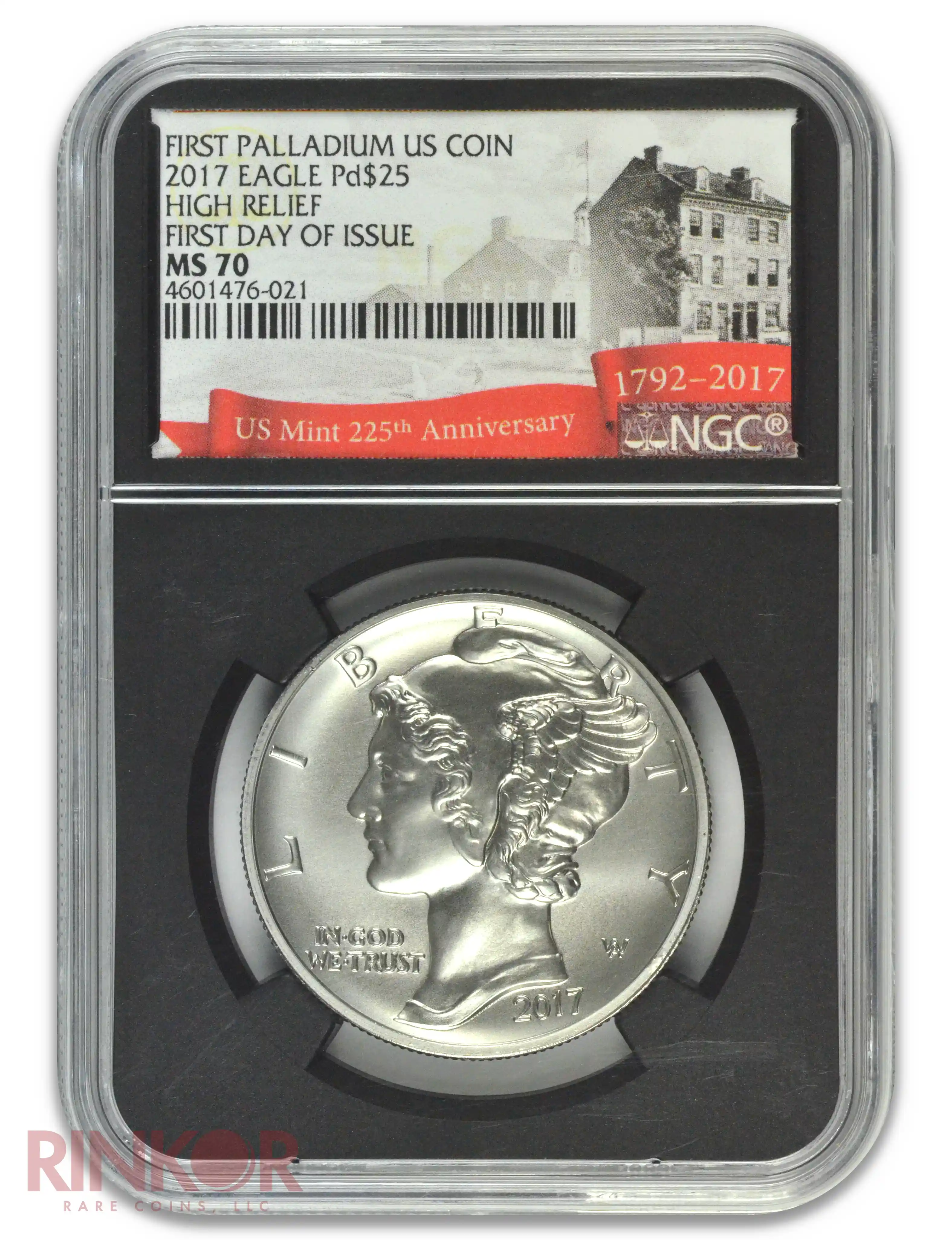 2017 Eagle High Relief Pd$25 NGC MS 70