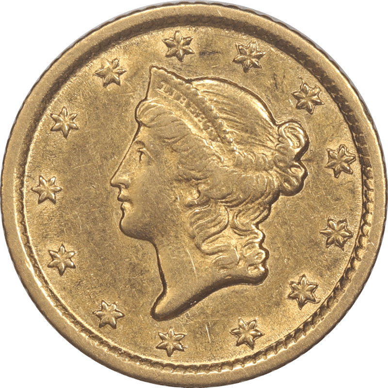 1853-O Liberty Gold Dollar $1 Raw Ungraded Coin Early Branch Mint Gold