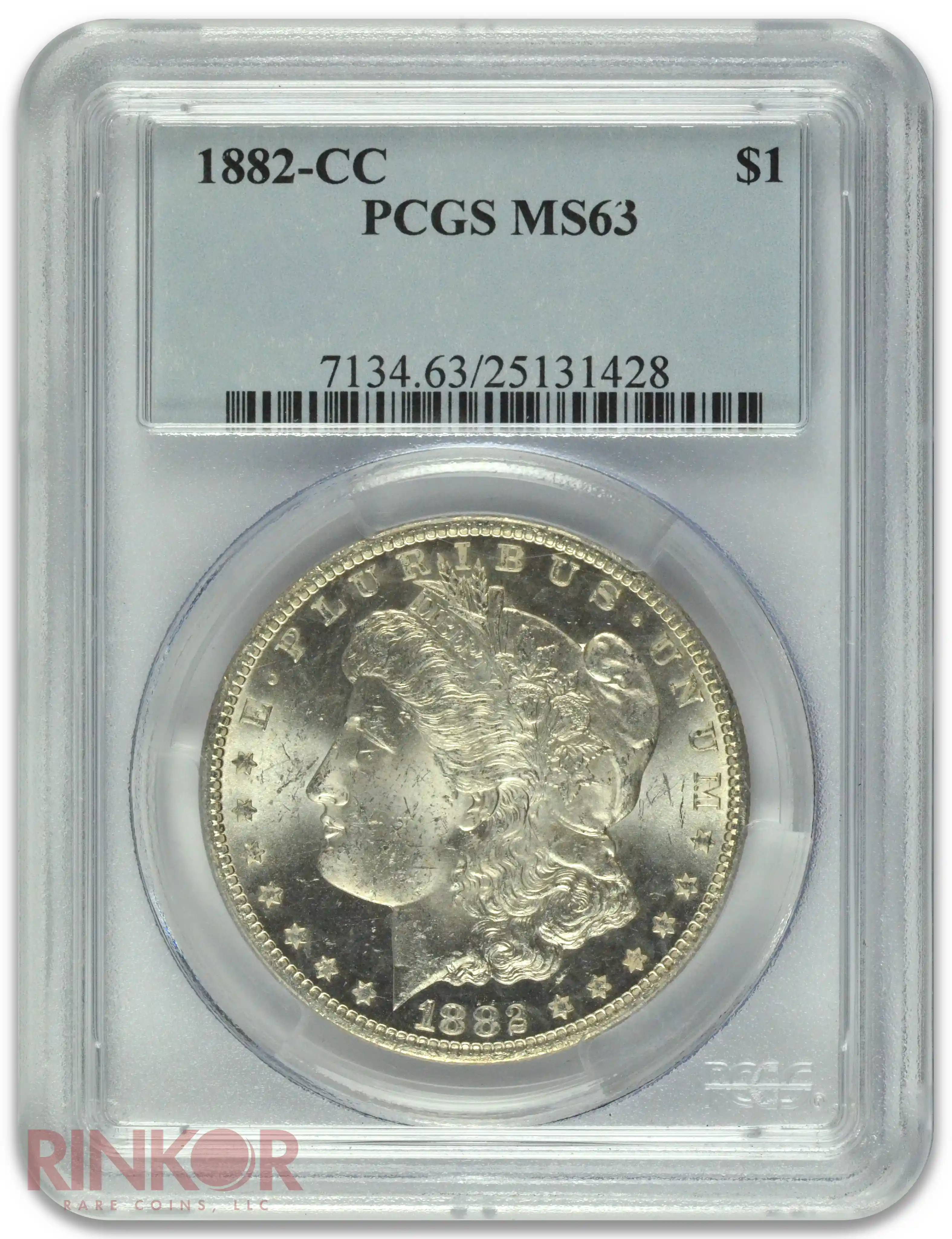1882-CC $1 Morgan Dollar PCGS MS 63