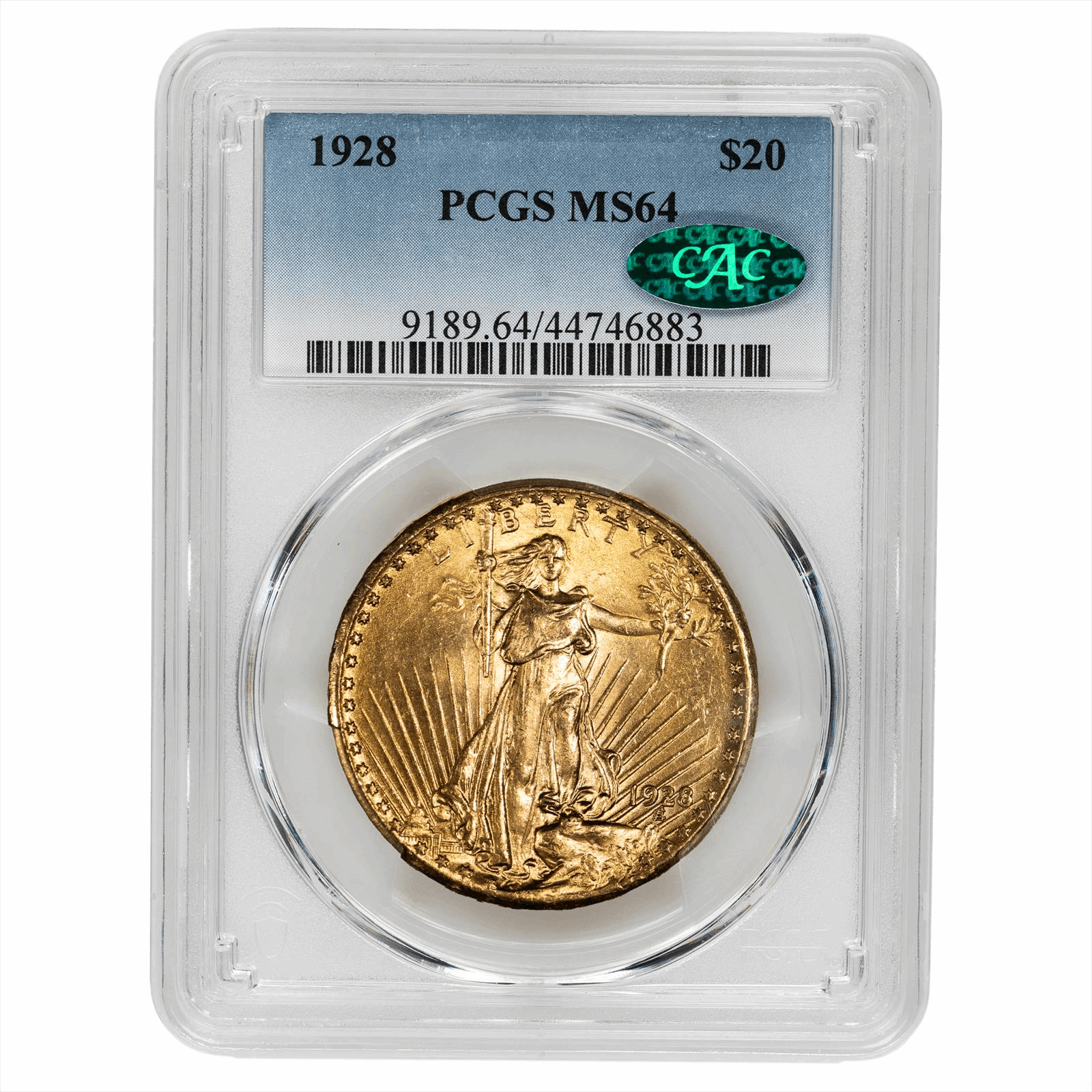 1928 St. Gaudens Gold Double Eagle $20 PCGS MS 64 CAC