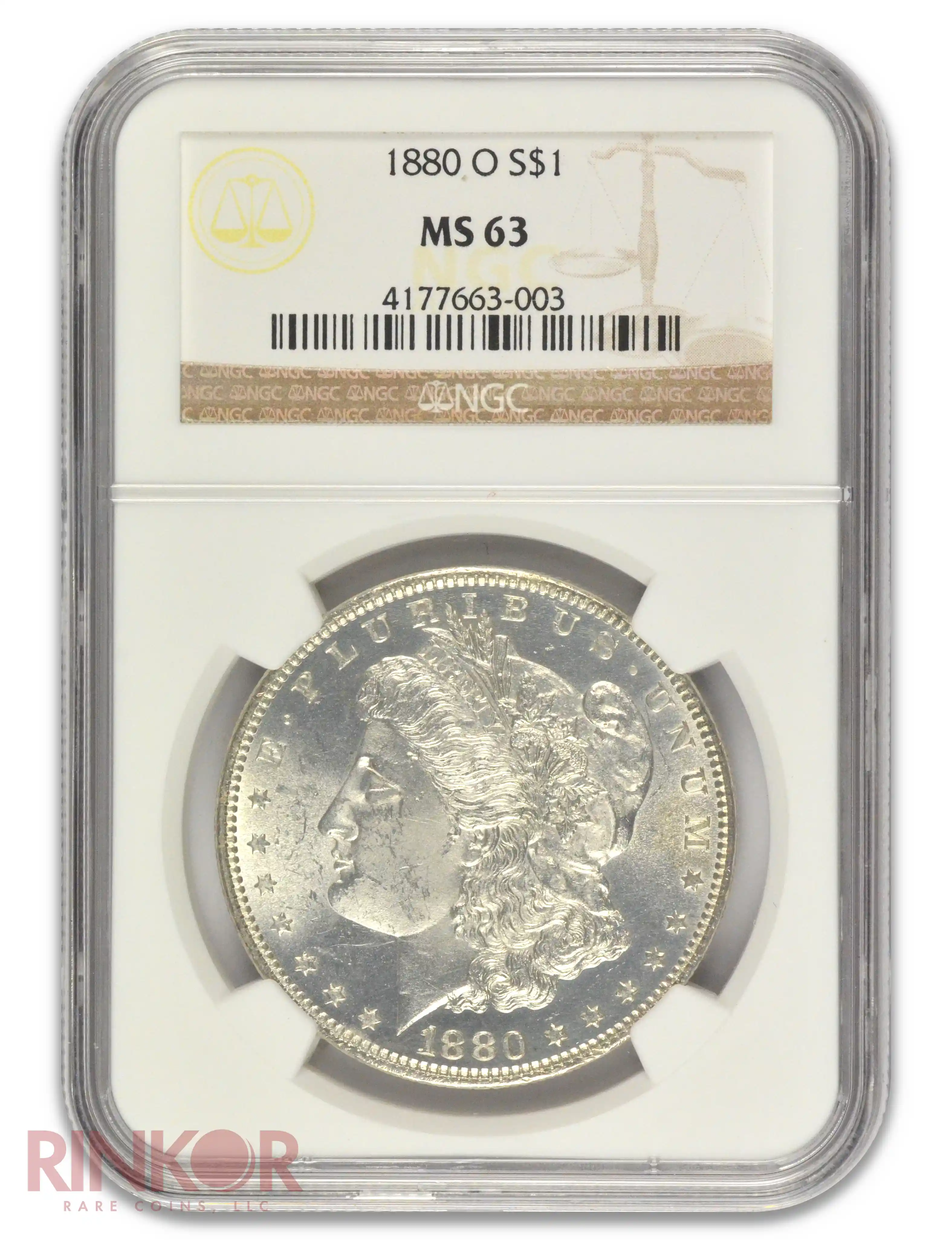 1880-O $1 NGC MS 63