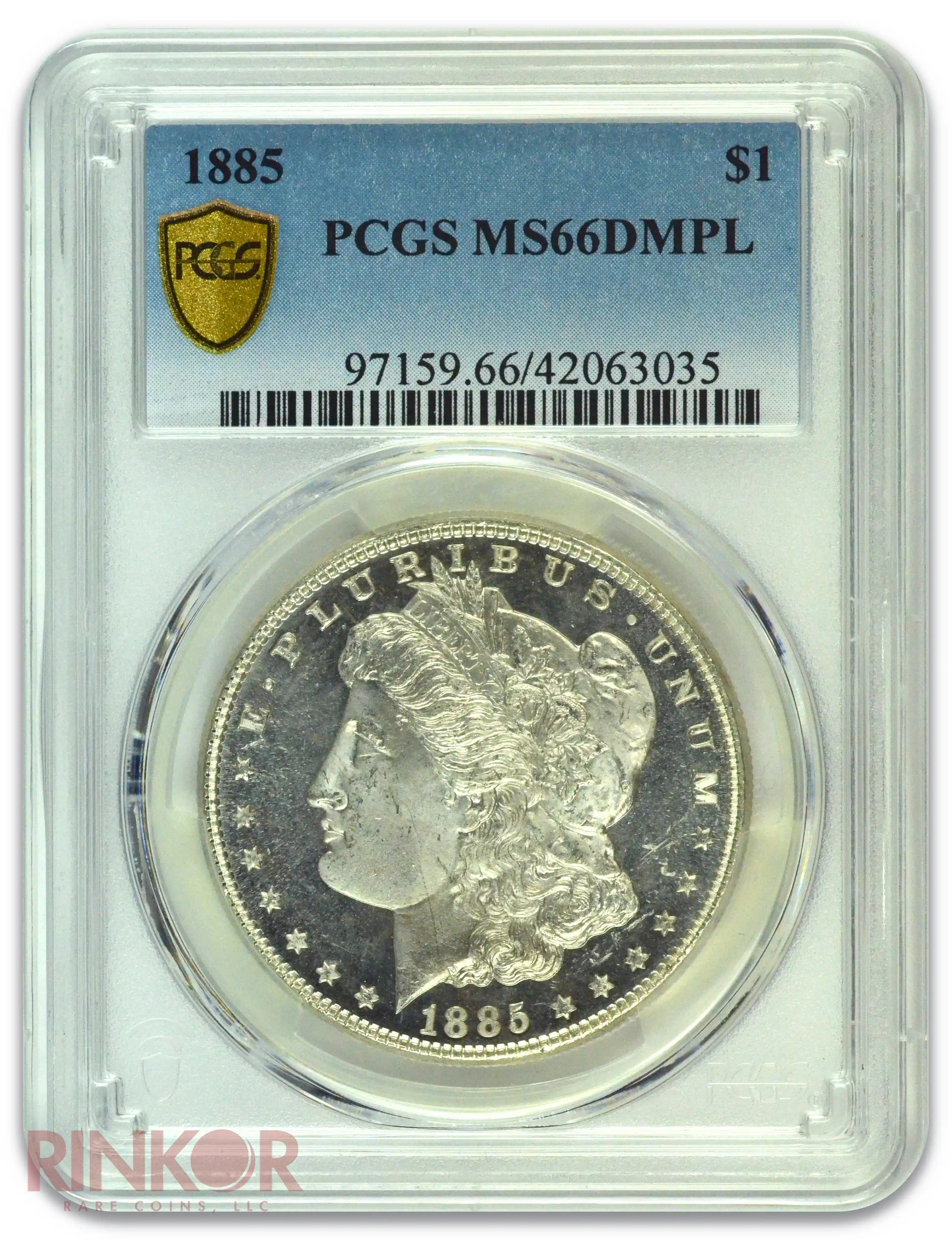 1885 $1 Morgan Dollar PCGS MS 66 DMPL