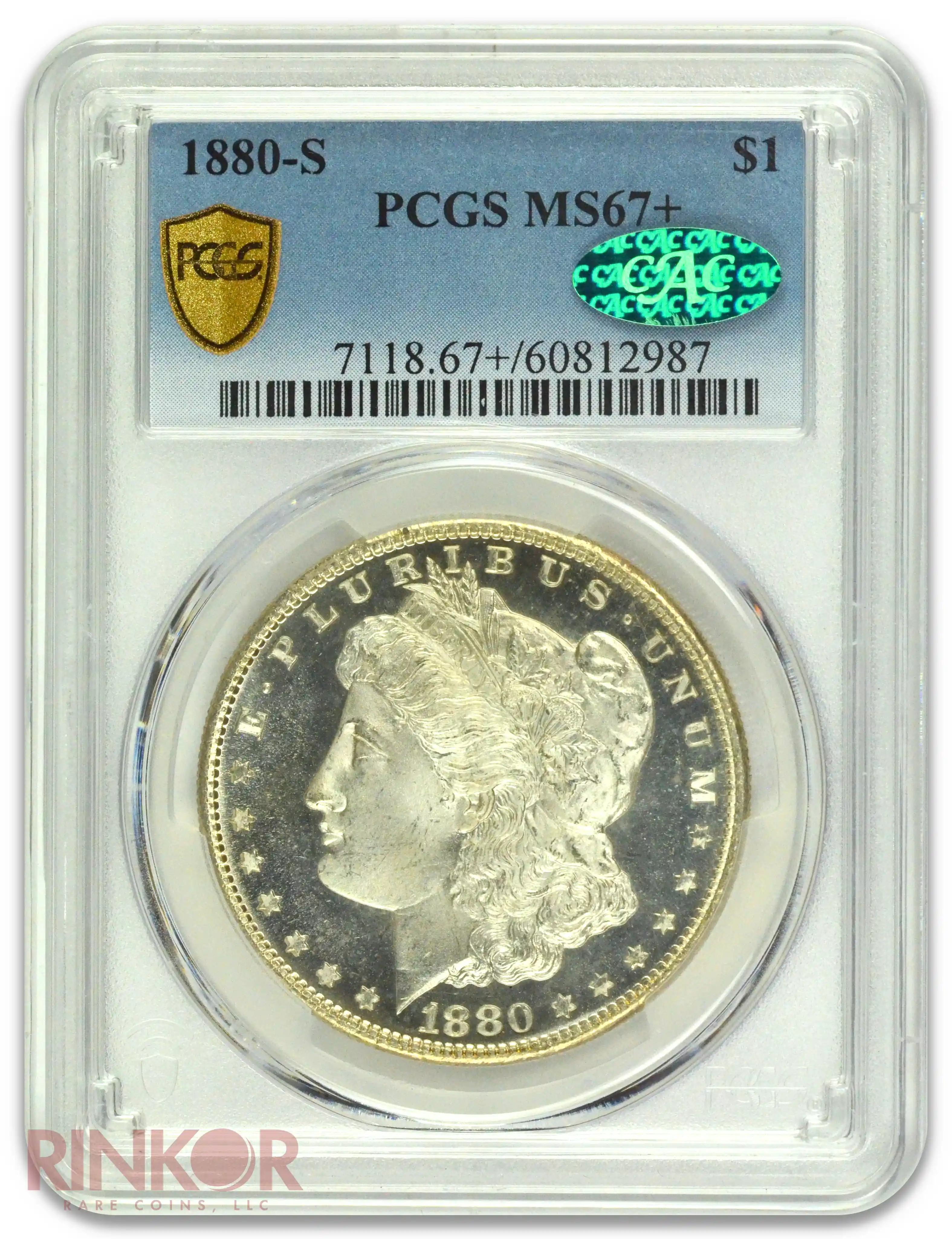 1880-S $1 Morgan Dollar PCGS MS 67+ CAC