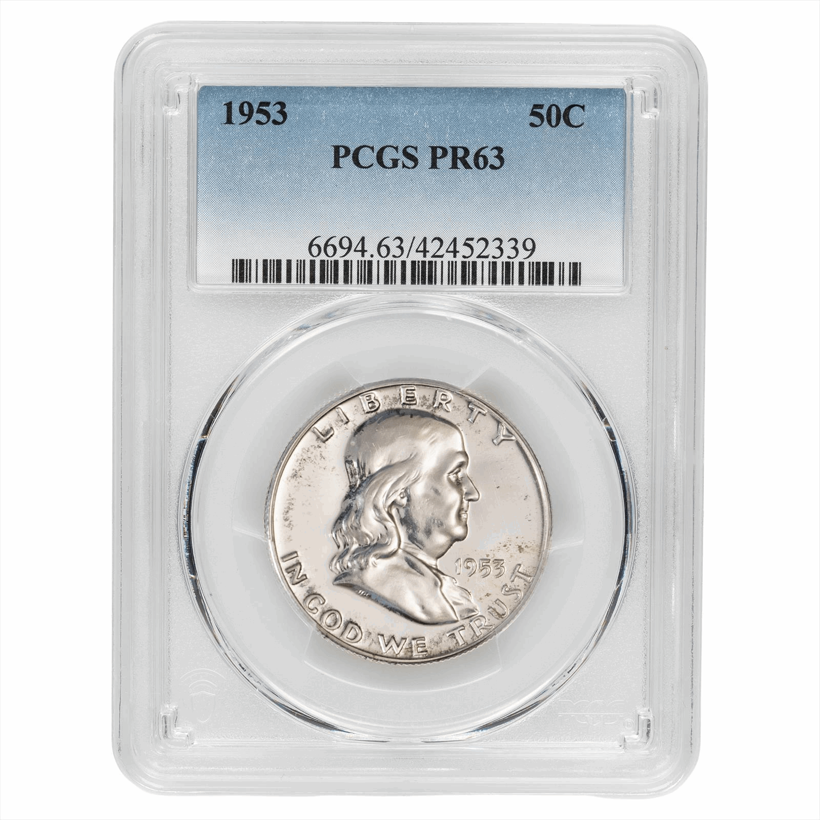 1953 Franklin Half Dollar 50C PCGS PR 63