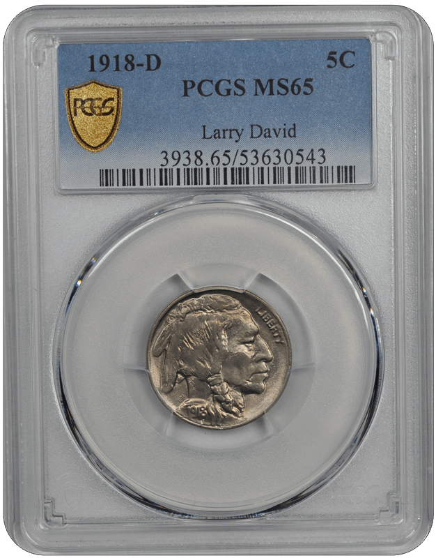 1918-D Buffalo PCGS MS 65