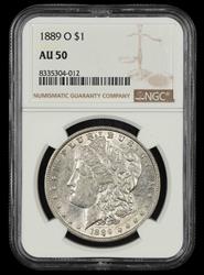 1889 O $1 NGC AU-50