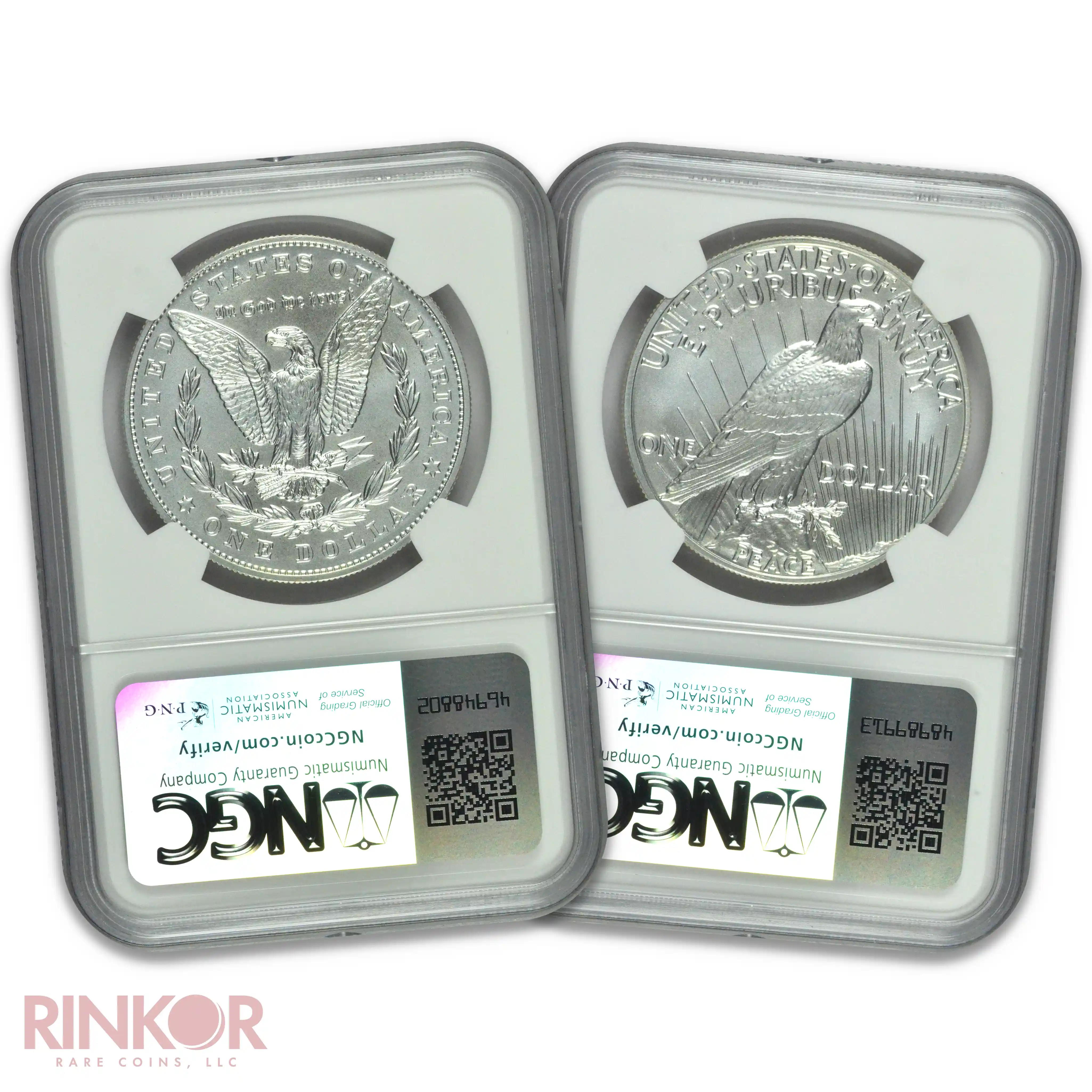 2023 Morgan & Peace Dollar Early Releases 2-Coin Set NGC MS 70