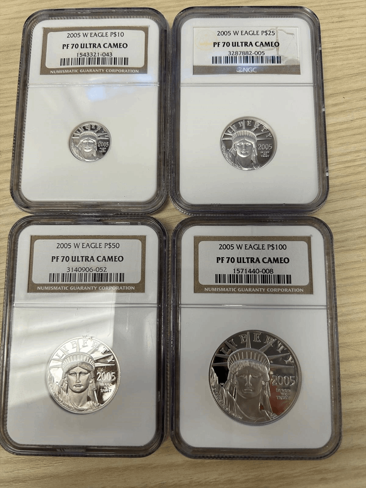 2005-4-coin-proof-platinum-eagle-set-ngc-pf-70