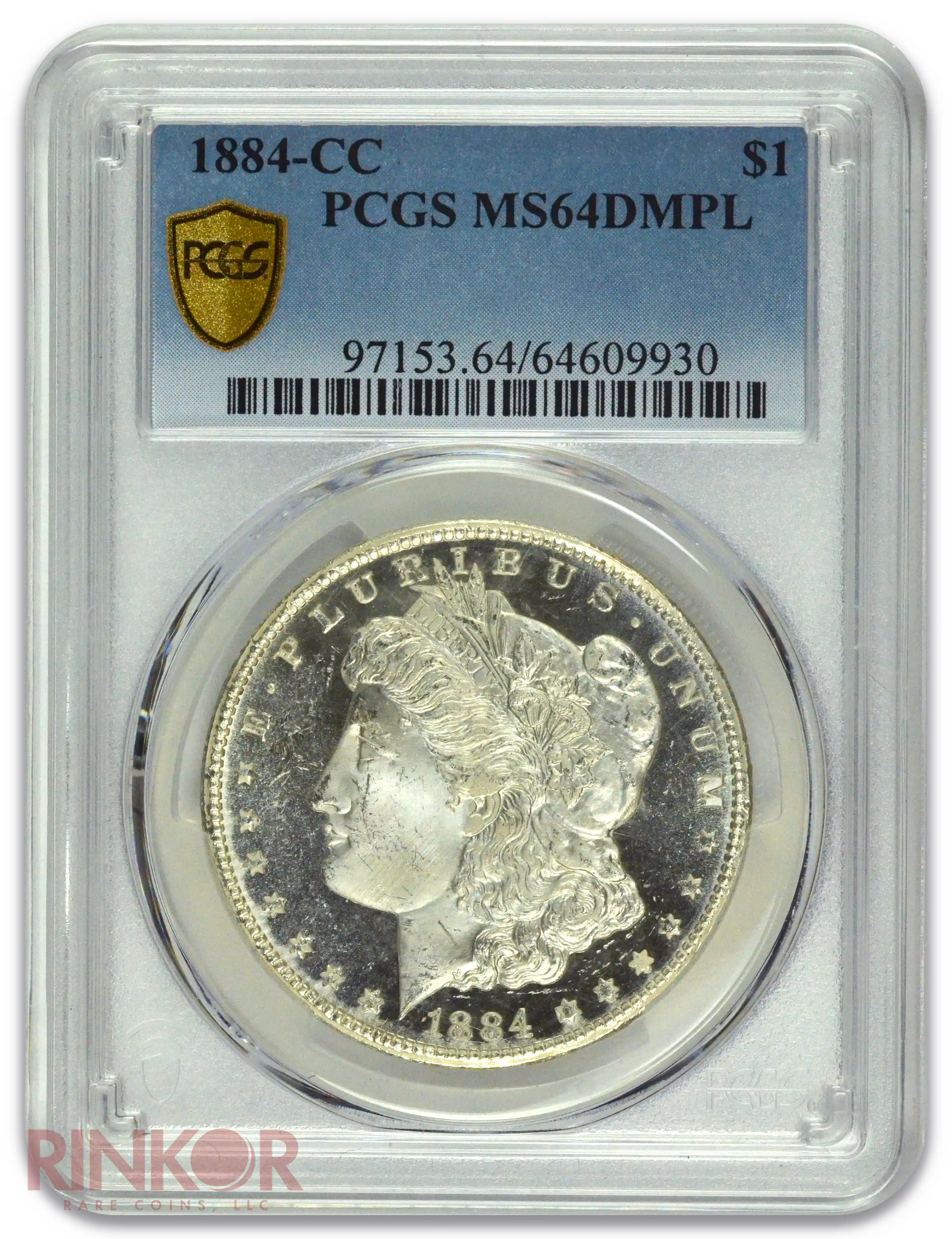 1884-CC $1 Morgan Dollar PCGS MS 64 DMPL