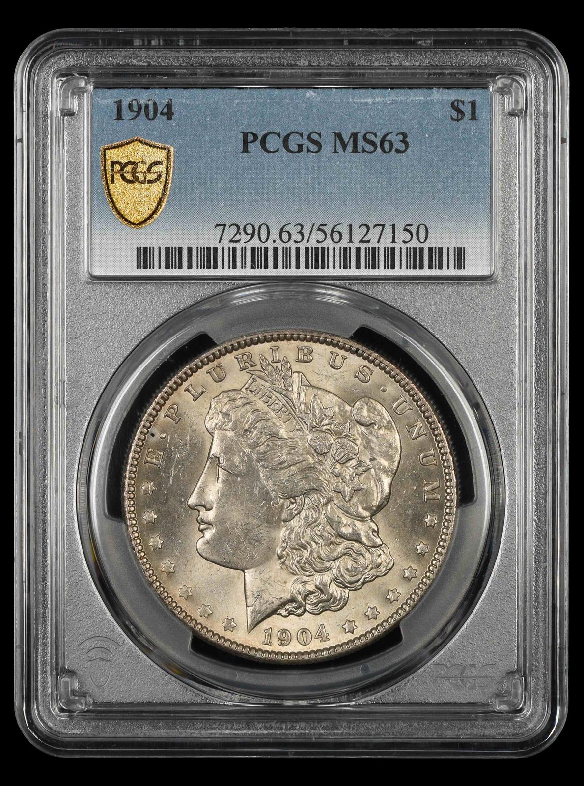1904 $1 PCGS MS 63