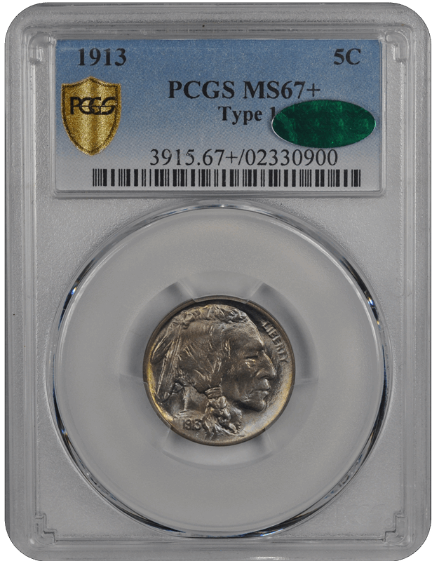 1913  Type 1 Buffalo PCGS CAC MS 67+