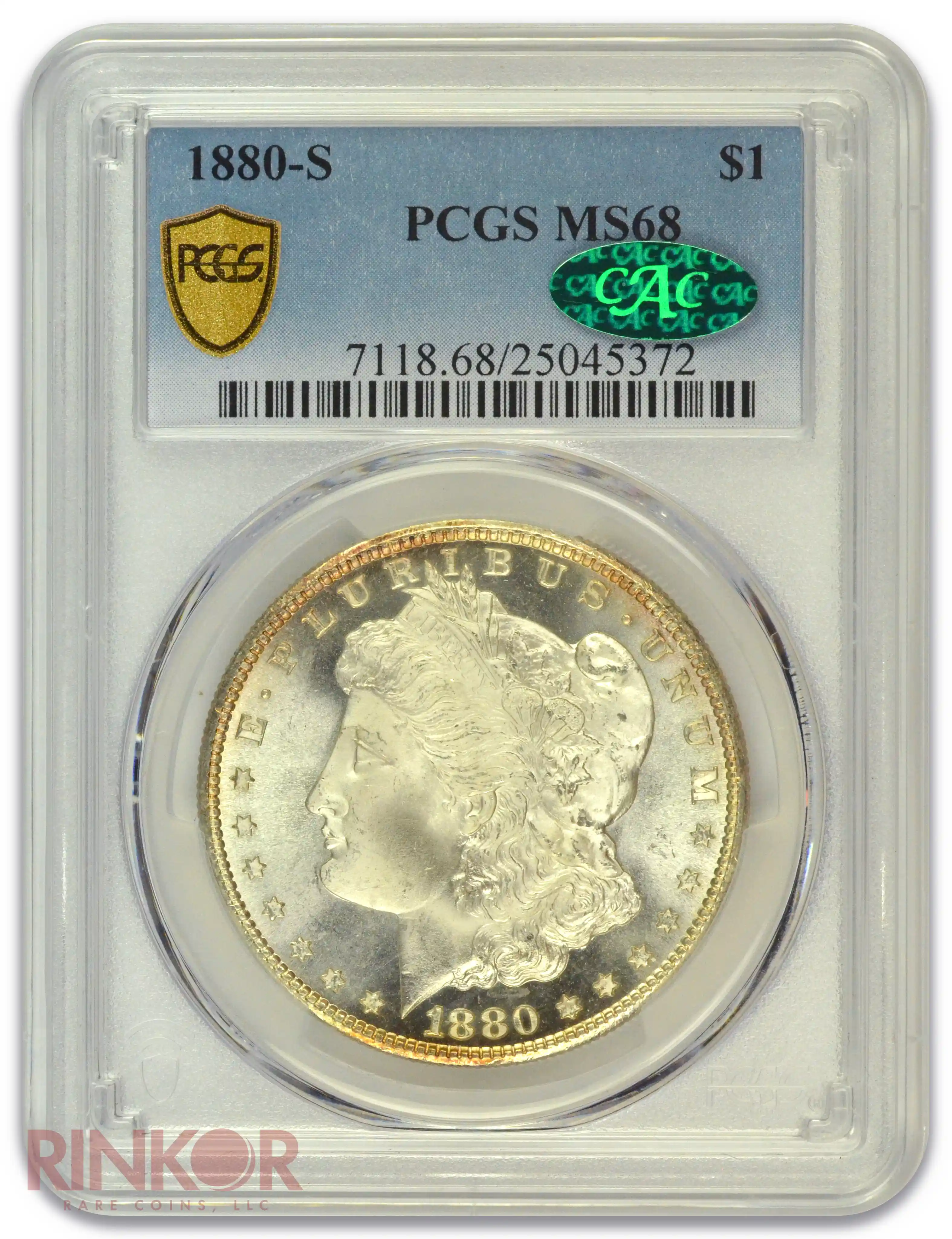 1880-S $1 Morgan Dollar PCGS MS 68 CAC
