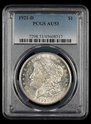 1921 D $1 PCGS AU53 AU53