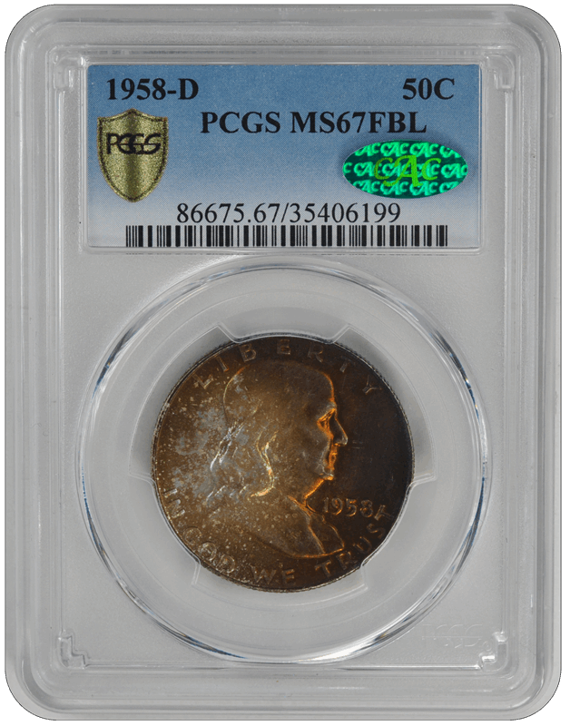 1958-D Franklin PCGS CAC (99) FBL 67
