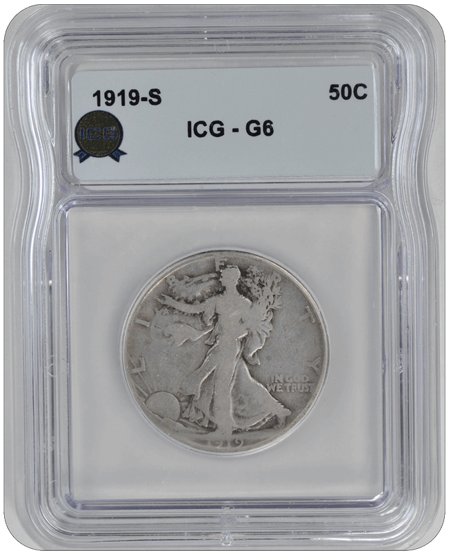 1919-S Walking Liberty ICG  G6
