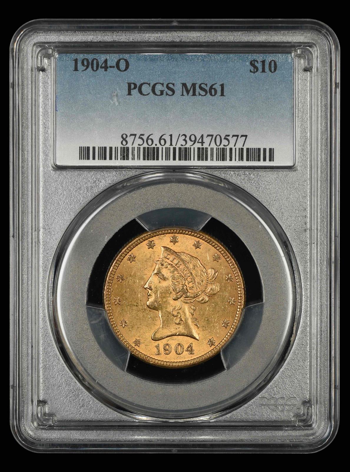 1904 O $10 Gold PCGS MS61