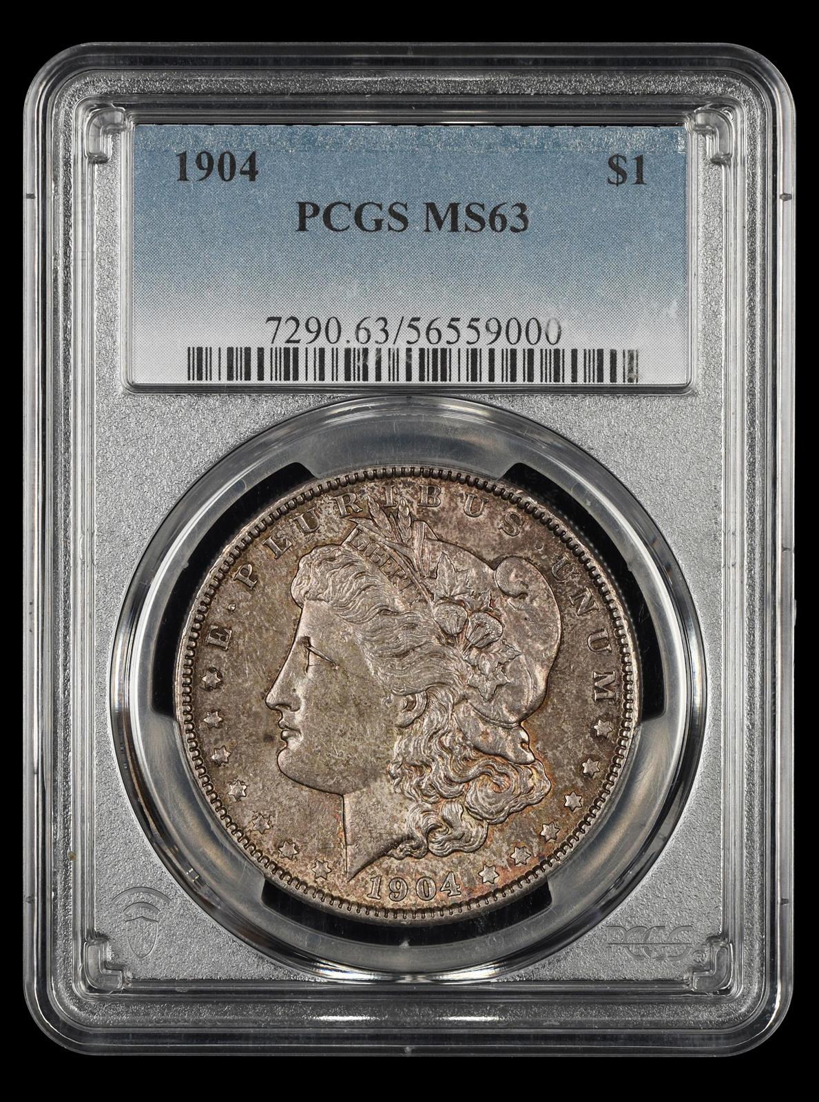 1904 $1 PCGS MS 63