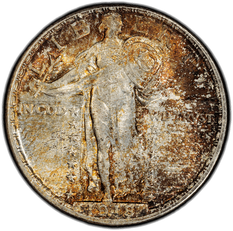 1918-S 25C PCGS MS 66 CAC