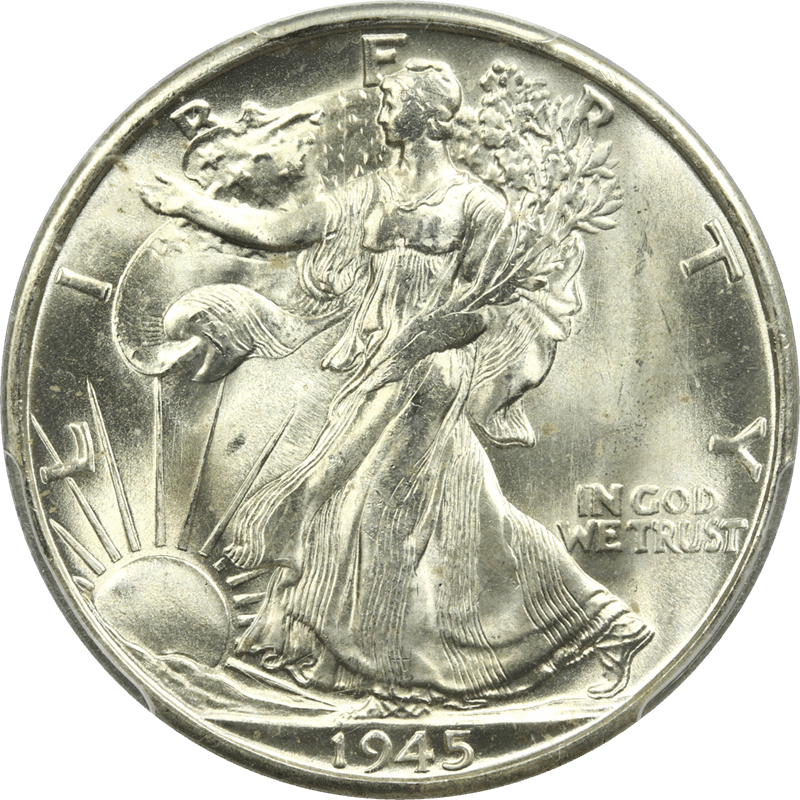 1945-S 50c Walking Liberty Half Dollar - PCGS MS65 - GEM San Francisco Coin