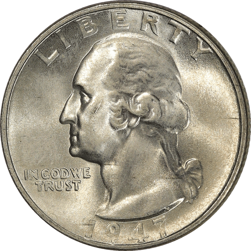 1947-S Washington Quarter 25c,  Gem Uncirculated