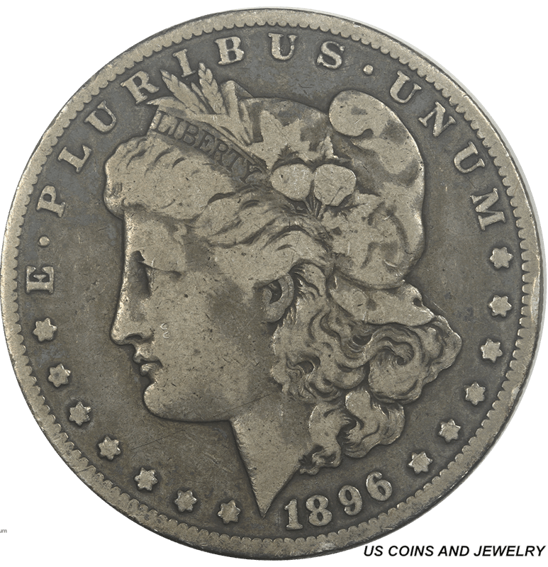 1896-O Morgan Silver Dollar $1 Fine F