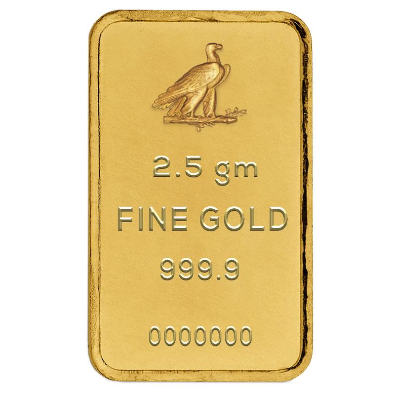 2.5 Gram Gold Bar -Assorted Mints and Designs- 