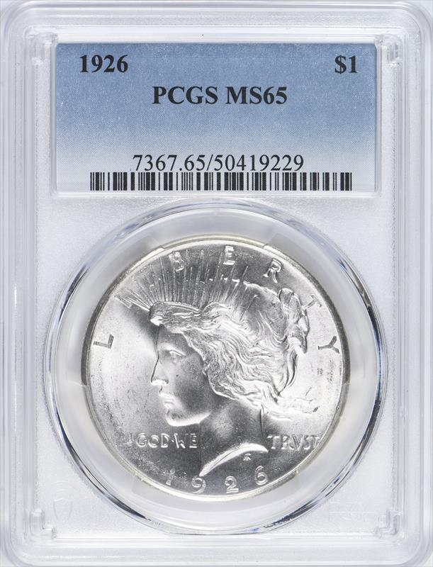 1926 $1 PCGS MS 65