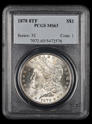 1878 8TF $1 PCGS MS 63