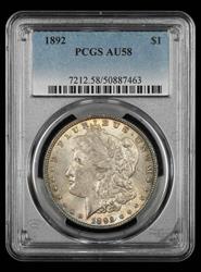 1892 $1 PCGS AU58