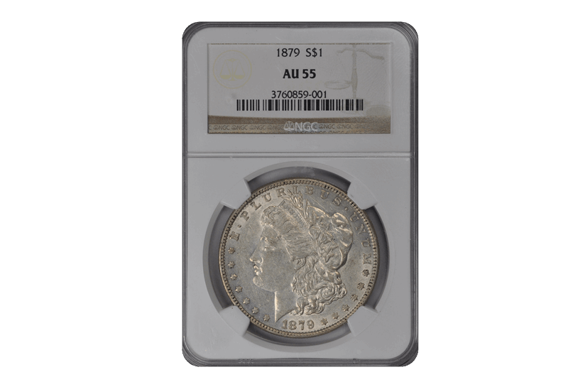 1879  Morgan Dollar NGC AU-55