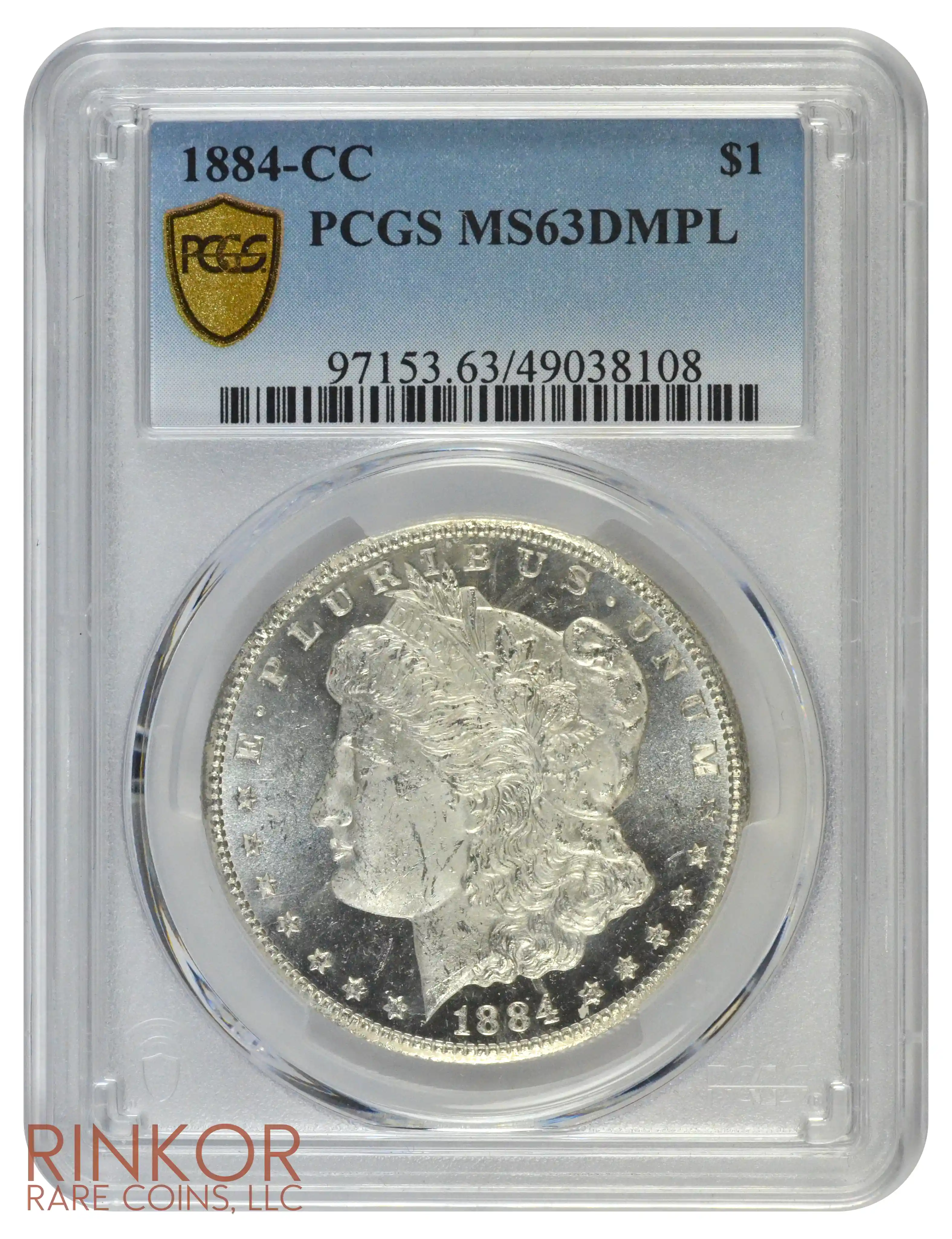 1884-CC $1 PCGS MS 63 DMPL 