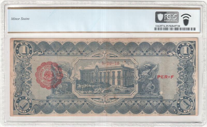 1914 1 Peso Mexico-Revolutionary Chihuahua Pick # S529g M920g Ch VF
