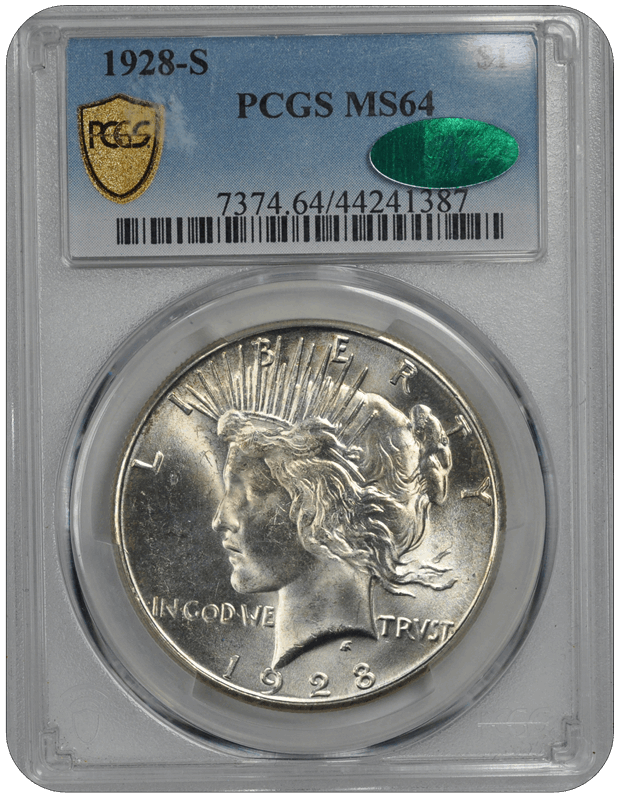 1928-S Peace PCGS CAC MS 64